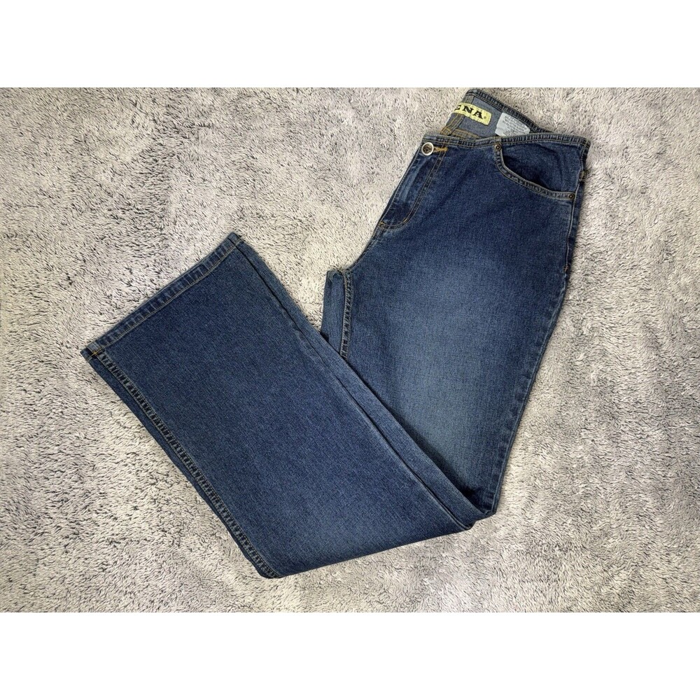 Vintage 90s Y2K‎ Zena Jeans Womens Sz 6 Medium Wash Wide Straight Leg Low Rise
